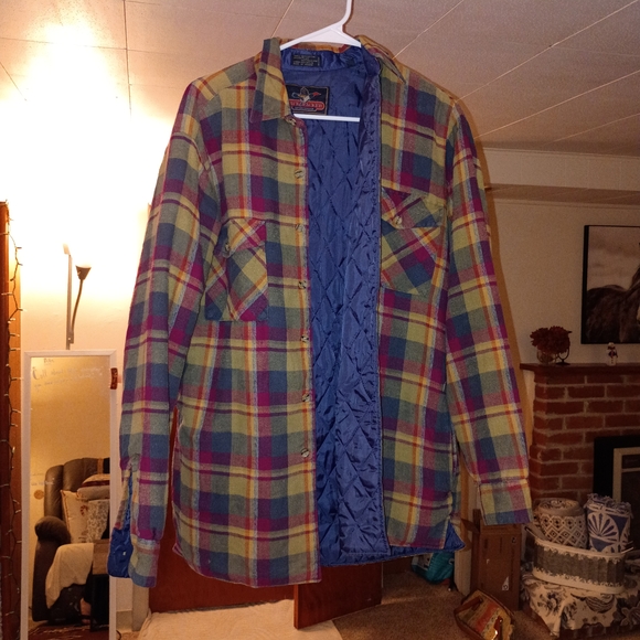 Vintage Backpacker Sportswear Green Plaid Flannel Button Up Shirt - Picture 4 of 4